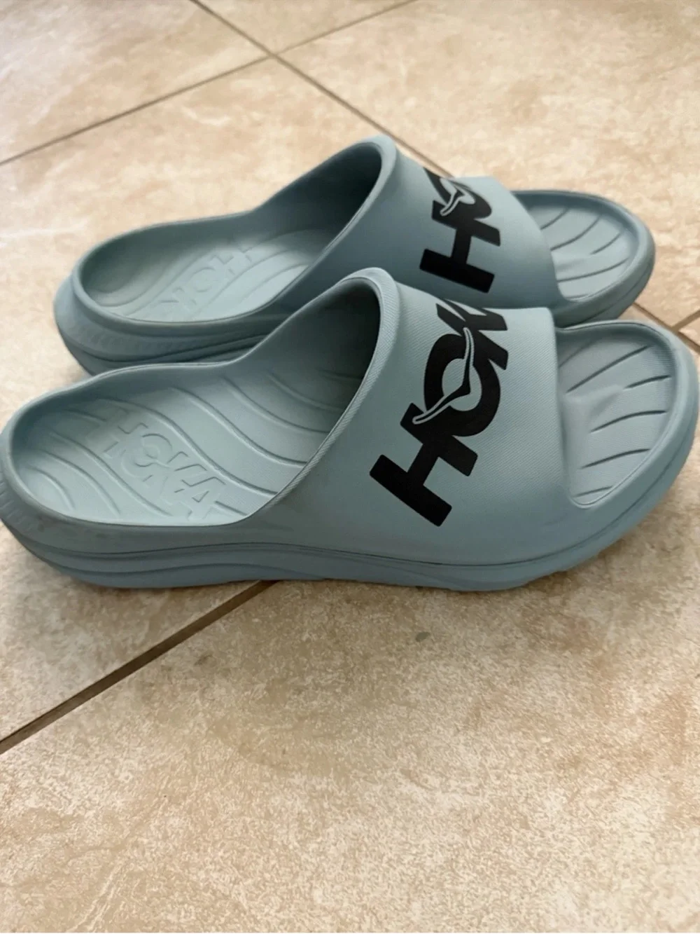 Hoka Men's Ora Recovery Athletic Slide  Blue Teal Sz 11